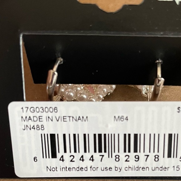 Napier Pearl Sheep Earrings with Silver Accents,earrings for women,sheep earring - Picture 7 of 9